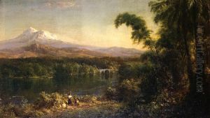 Figures In An Ecuadorian Landscape by Frederic Edwin Church