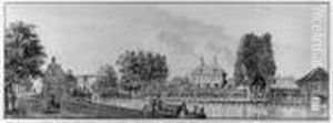 A View Of The House De Wiersch At The Vaertse Rijn Near Vreeswijk,south Of Utrecht by Jan De Beyer