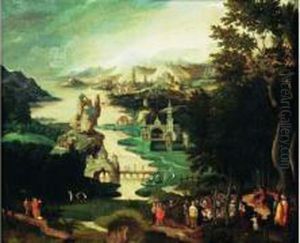La Predication De Saint Jean-baptiste Devant Un Paysage Panoramique