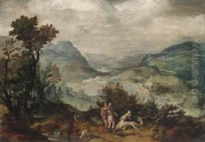 An Extensive Landscape With 
Venus And Adonis(?); And An Extensivelandscape With Mercury And Argus
