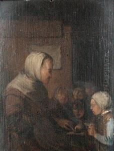 Women And Children Reading From A Book
