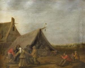 La Ronde Des Paysans Dans Un Paysage by Pieter de Bloot