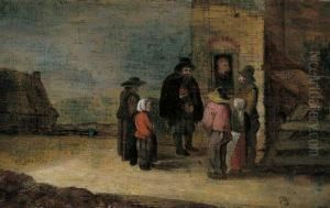 Bauern Vor Einem Haus by Pieter de Bloot