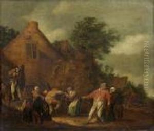 Rejouissances Paysannes Devant L'auberge by Pieter de Bloot