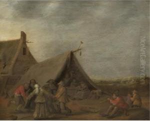An Outdoor Scene With Villagers Dancing An Outdoor Scene With Villagers Dancing