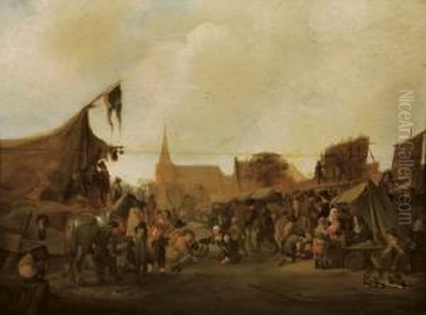 A Peasant Market In A Village - view 1