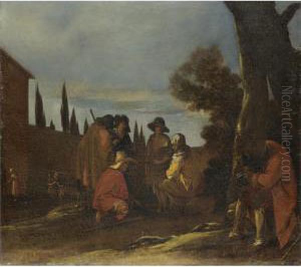 Gruppo Di Contadini All'interno Della Cascina - view 1