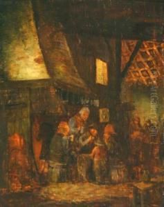 Figures Gathered In A Tavern Figures Gathered In A Tavern