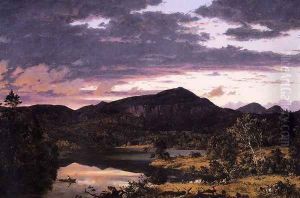 Lake Scene In Mount Desert by Frederic Edwin Church