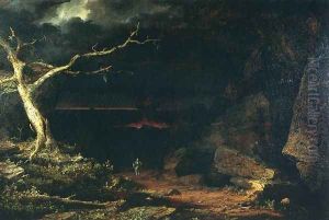 Christian on the Borders of the "Valley of the Shadow of Death," Pilgrim's Progress by Frederic Edwin Church