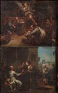 L'archange Raphael Prend Conge De La Famille De Tobie by Bon De Boulogne