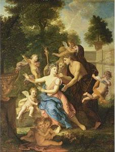 Vertumnus And Pomona by Louis de, the Younger Boulogne