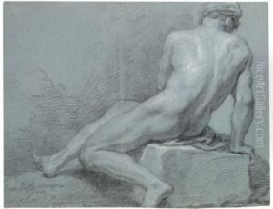 A Seated Nude, Seen From Behind