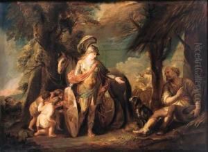 Erminia And The Shepherds by Louis de, the Younger Boulogne