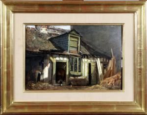 Cour De Ferme by Henri De Braeckeleer