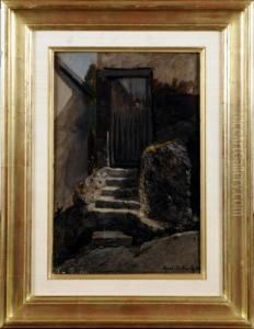 L'escalier by Henri De Braeckeleer