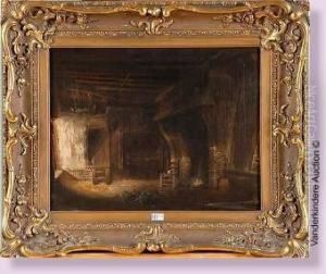 Interieur De Ferme by Henri De Braeckeleer