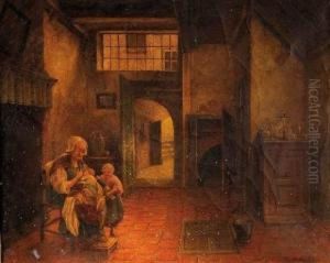 La Nourrice by Henri De Braeckeleer