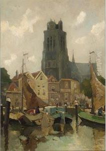 A View Of Dordrecht by Cornelis De Bruin