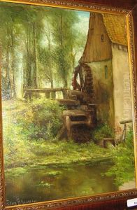 Le Moulin A Eau by Leon Meuter De Brunin