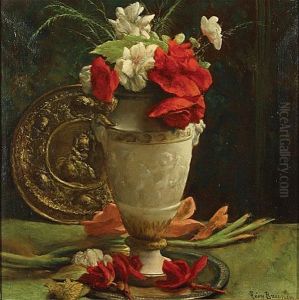 Nature Morte Aux Fleurs by Leon Meuter De Brunin