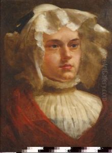 Young Woman With White Headscarf