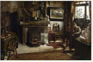L'atelier Du Peintre, Circa 1890 by Leon Meuter De Brunin