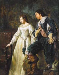 La Declaration D'amour (1890) by Leon Meuter De Brunin