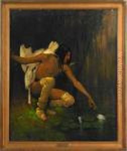 The Indian And The Lily by George Forest De Brush