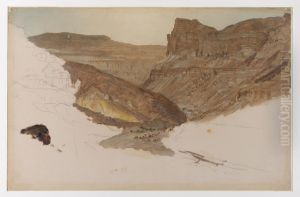 Mountain Stream, Yemen VAlley, Palestine by Frederic Edwin Church