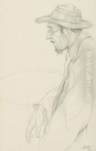 Portret Van Frans Masereel (1917)
Dessin Au Crayon by Jules De Bruycker