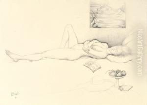 Liggend Naakt (1941) by Jules De Bruycker