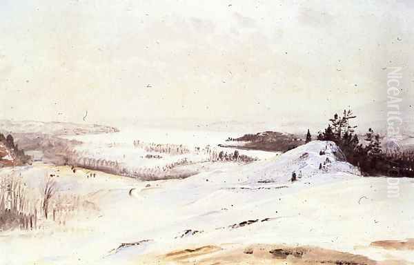 The Hudson Valley in Winter from Olana - view 1