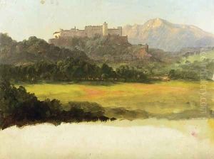 Salzburg, Austria, View of the Castle by Frederic Edwin Church