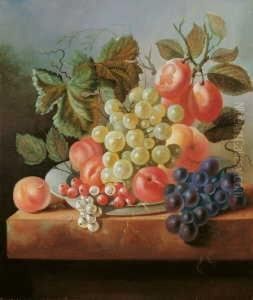 Fruchtestilleben. by Cornelis Johannes De Bruyn