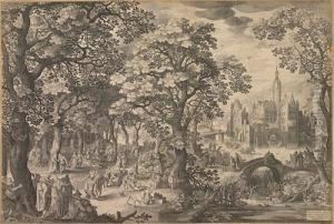 The Feast In The Forest by Nicolaes De Bruyn