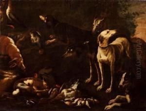 Natura Morta Di Penna E Selvaggina Concinque Levrieri Natura Morta Di Penna E Selvaggina Concinque Levrieri