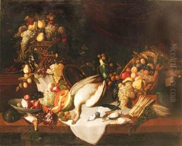 Natura Morta Con Ceste
Di Frutta, Stoviglie E Cacciagione - view 1