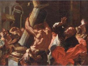 Samson Destroying The House Of Philistines