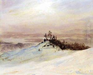 Winter on the Hudson River Near Catskill, New York by Frederic Edwin Church