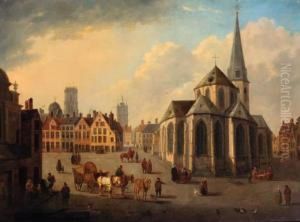 Numerous Townsfolk On A Square, Gent