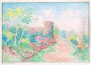 Chateau A Dinan by Ernest Ponthier De Chamaillard
