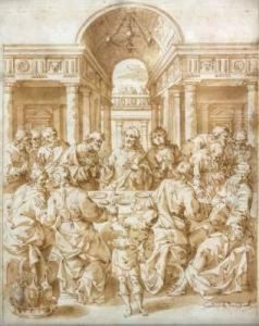 La Cene by Hendrick De Clerck