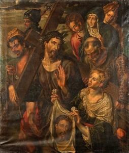 Christ On The Road To Calvary by Hendrick De Clerck