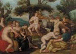 Apollo And The Muses by Hendrick De Clerck