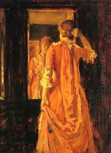 Young Woman Before a Mirror - view 1