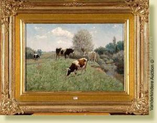 Vaches Au Bord De La Riviere - view 1