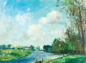Vuede La Lys by Joseph Fr. De Coene