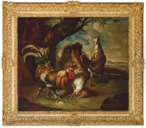 Poultry In A Landscape by David de Coninck