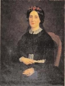 Ritratto Di Donna Con Ventaglio by Pierre-Louis-Joseph de Coninck